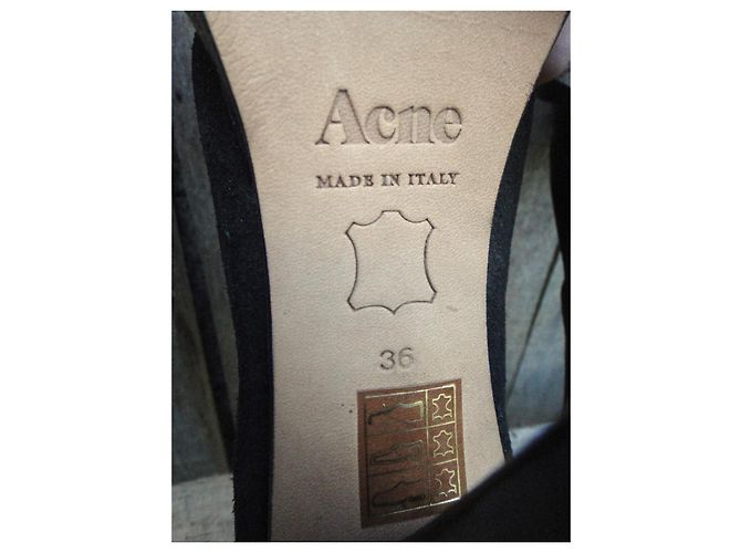 Acne Studios Pumps schwarz aus Hirschleder Größe 36 - Ansicht 6