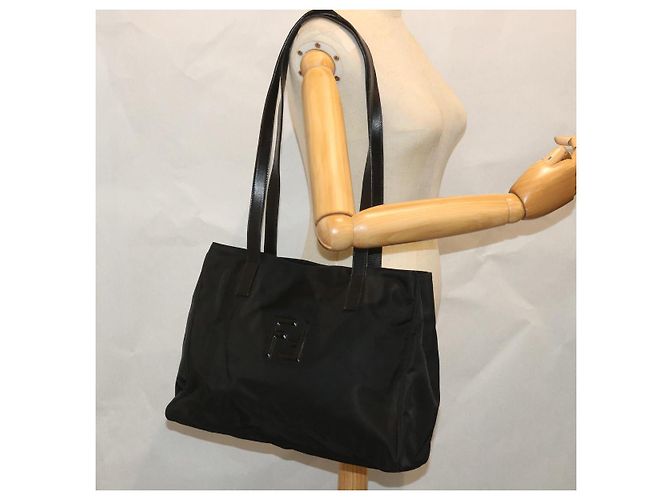 FENDI Bolso Tote Nylon Negro Auth ep1931 - vista 22