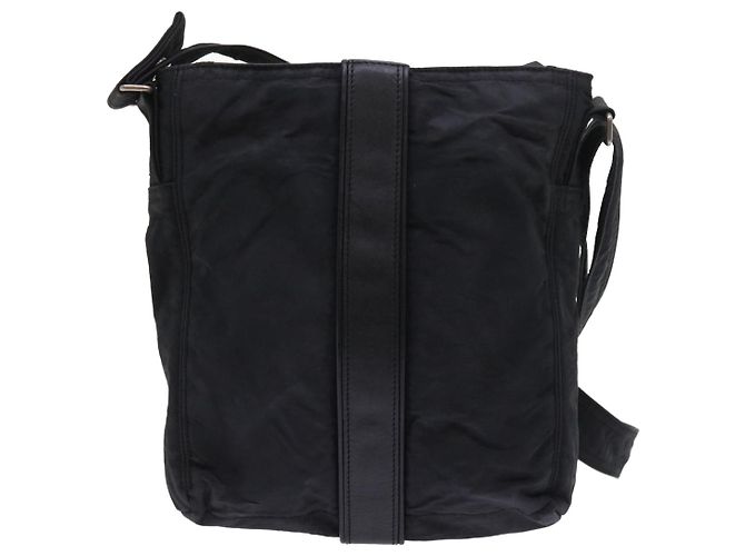 Hermès HERMES Acapulco Borsa a tracolla Nylon Nero Auth bs9024 - vista 2
