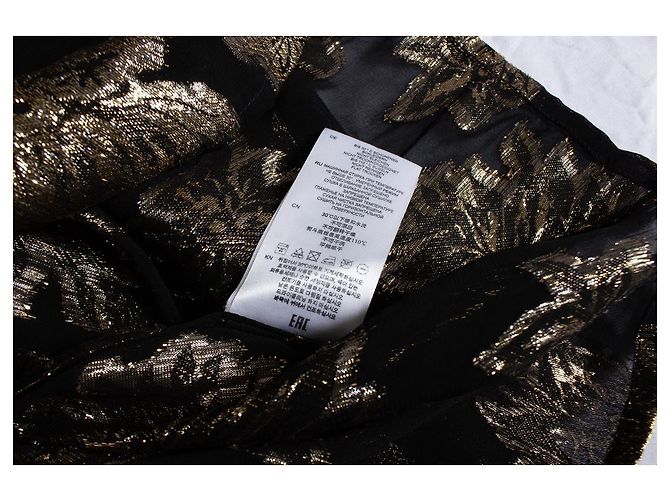 IRO, Schwarz-goldene Labra-Lurex-Rüschenbluse - Ansicht 5