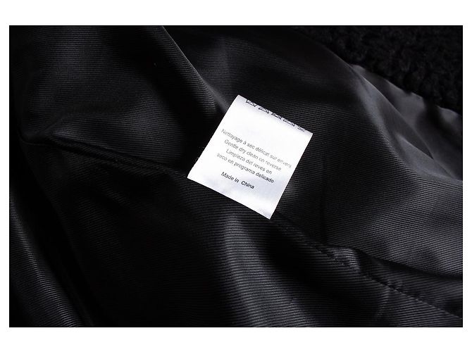 Sandro, Abrigo de peluche negro - vista 5