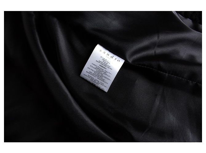 Sandro, Abrigo de peluche negro - vista 6