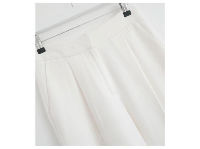 Adam Lippes Elfenbeinfarbene Krepphose Creme - Ansicht 2