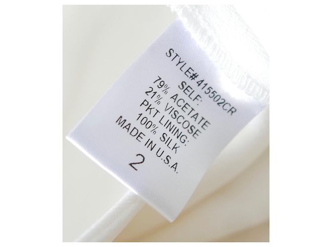 Adam Lippes Elfenbeinfarbene Krepphose Creme - Ansicht 6