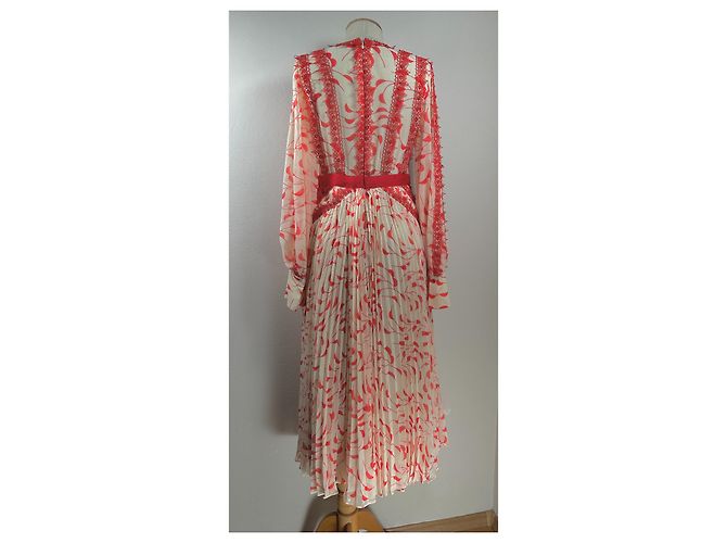 Self Portrait Kleid Rot Mehrfarbig Polyester Mehrfarben - Ansicht 5