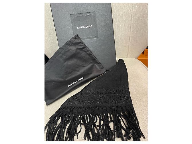 Sciarpe SAINT LAURENT T. Lana Nero - vista 10