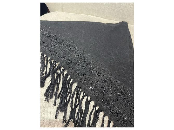 Sciarpe SAINT LAURENT T. Lana Nero - vista 6