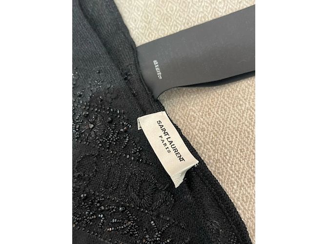 Sciarpe SAINT LAURENT T. Lana Nero - vista 7
