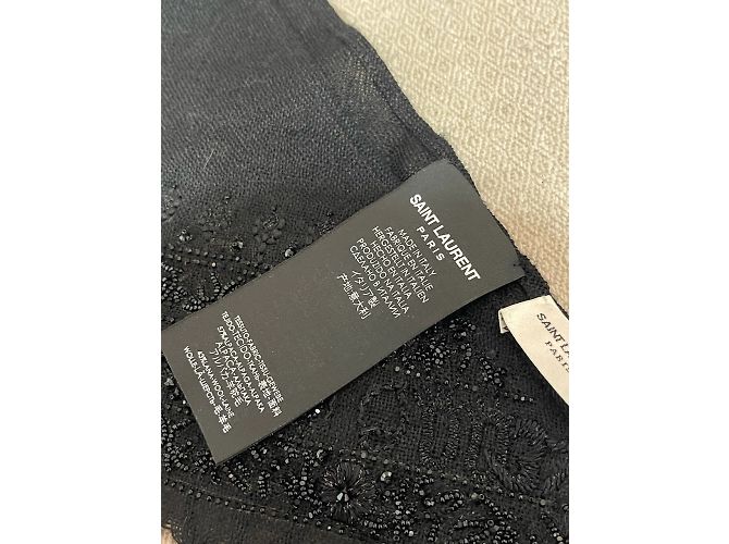Sciarpe SAINT LAURENT T. Lana Nero - vista 8