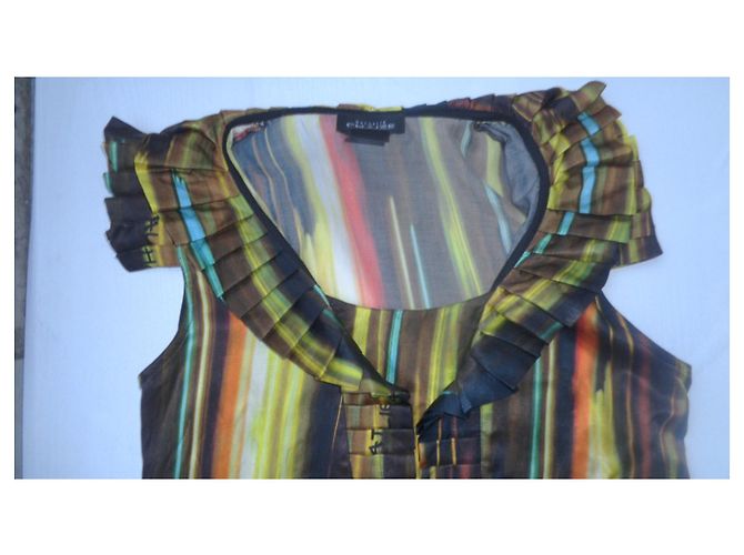 Autre Marque Abito Ntahalie Chaize 36 seta cotone nero + colori Multicolore - vista 3