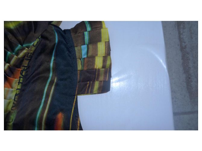 Autre Marque Abito Ntahalie Chaize 36 seta cotone nero + colori Multicolore - vista 4