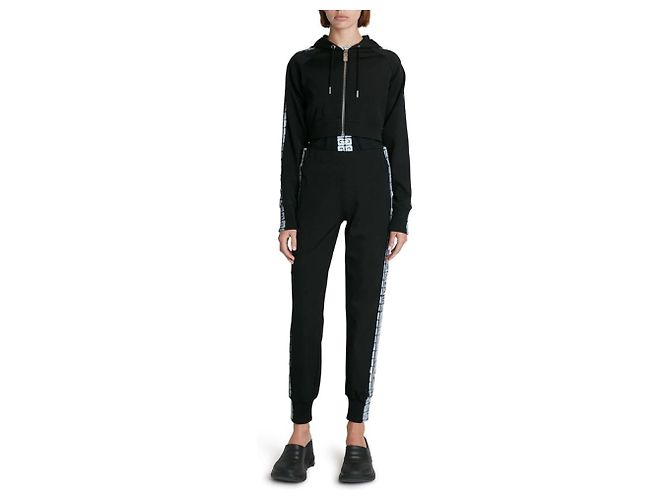 GIVENCHY PANTALONE JOGGING BLACK EDITION 4G TAG BANDE LATERALI. Nero - vista 10