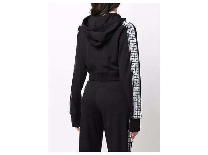 GIVENCHY PANTALONE JOGGING BLACK EDITION 4G TAG BANDE LATERALI. Nero - vista 4