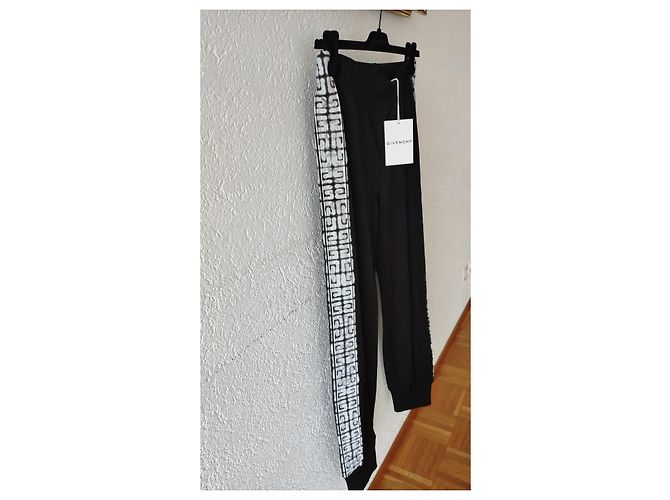 GIVENCHY PANTALONE JOGGING BLACK EDITION 4G TAG BANDE LATERALI. Nero - vista 8