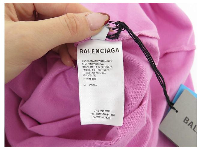 NUEVA CAMISETA DEL PROGRAMA MUNDIAL DE ALIMENTOS DE BALENCIAGA 612965 M 40 ALGODÓN OVERSIZE ROSA - vista 4