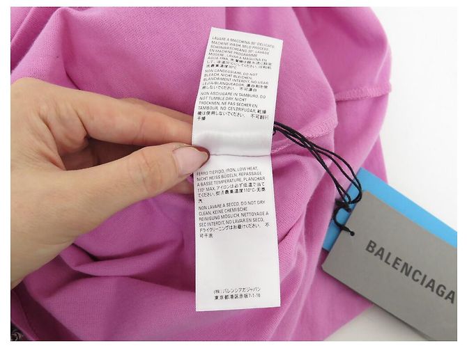 NUEVA CAMISETA DEL PROGRAMA MUNDIAL DE ALIMENTOS DE BALENCIAGA 612965 M 40 ALGODÓN OVERSIZE ROSA - vista 5
