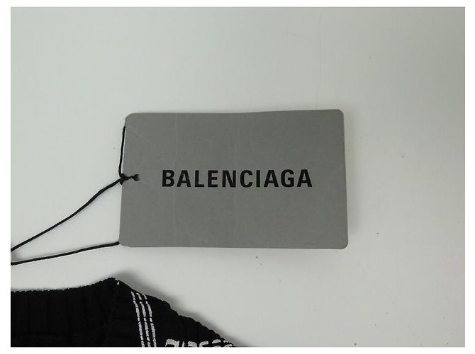 NEUER BALENCIAGA-PULLOVER 621004 XS-LOGO AUS STRETCH-TECHNIKSTOFF 34 Schweiß Schwarz - Ansicht 8