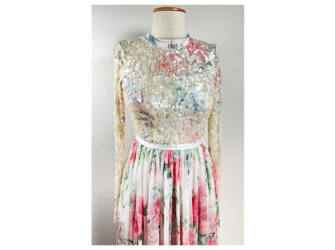 Abito floreale con paillettes Needle & Thread Multicolore - vista 2