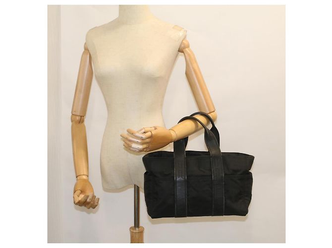 Hermès HERMES Acapulco PM Borsa a mano Nylon Nero Auth bs9023 - vista 24