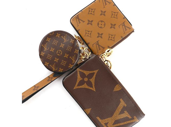 LOUIS VUITTON - Pochette tripla in tela monogramma Marrone - vista 6
