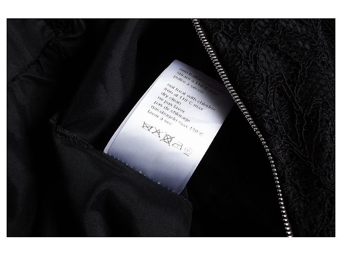 Autre Marque Flavio Castellani, vestido de encaje negro de una línea - vista 5
