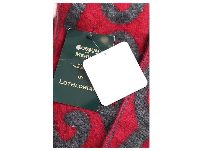 Autre Marque Sciarpa Lothlorian Possum e Merino in lana rosa e grigia Multicolore Grigio - vista 3