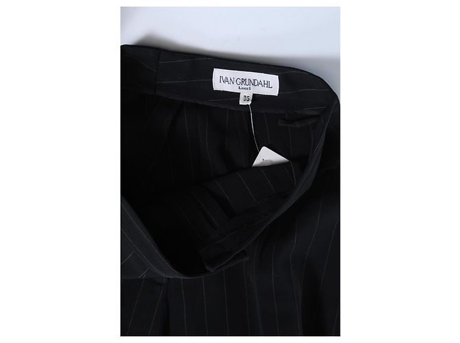 Autre Marque Pantalón de rayas negro Ivan Grundahl - vista 3