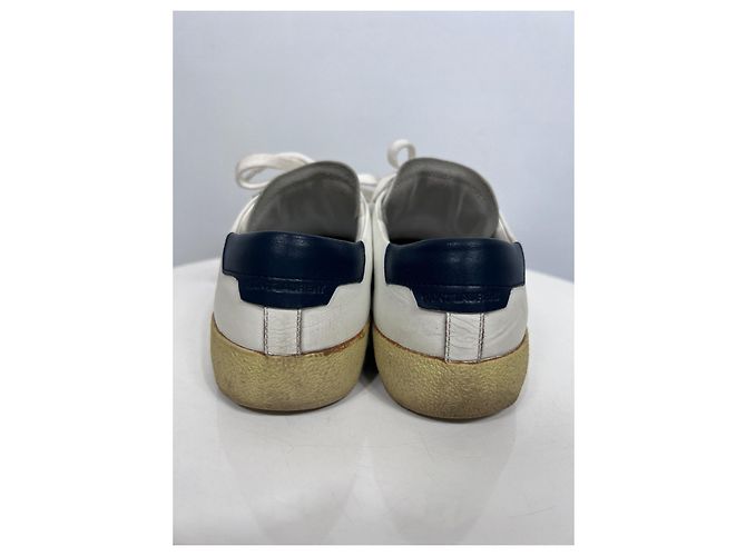 Sneakers Saint Laurent in pelle bianca Bianco - vista 3