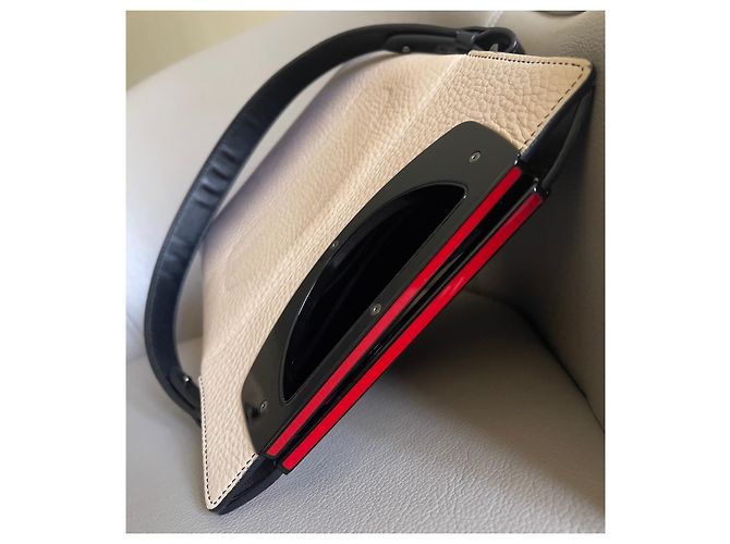 Borsa Christian Louboutin Passage Nera e beige Nero - vista 9