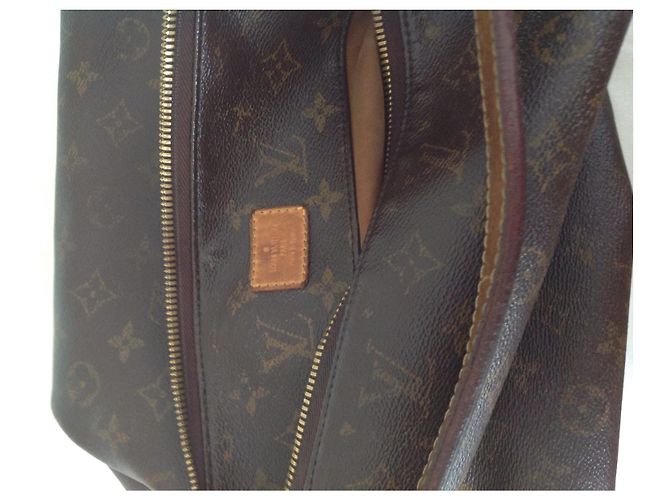 Borsa a mano Louis Vuitton in pelle marrone scuro - vista 4