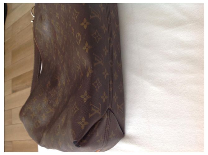Borsa a mano Louis Vuitton in pelle marrone scuro - vista 6