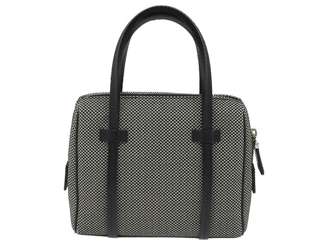 BALLY Handtasche Canvas Grau Auth ac2394 Braun - Ansicht 3