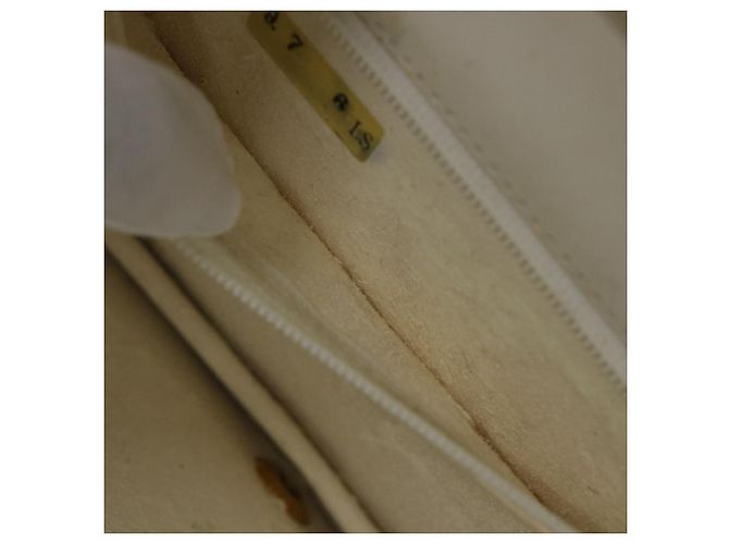 CHANEL Borsa a tracolla con catena Matelasse Pelle di agnello bianca CC Auth 57353 Bianco - vista 21