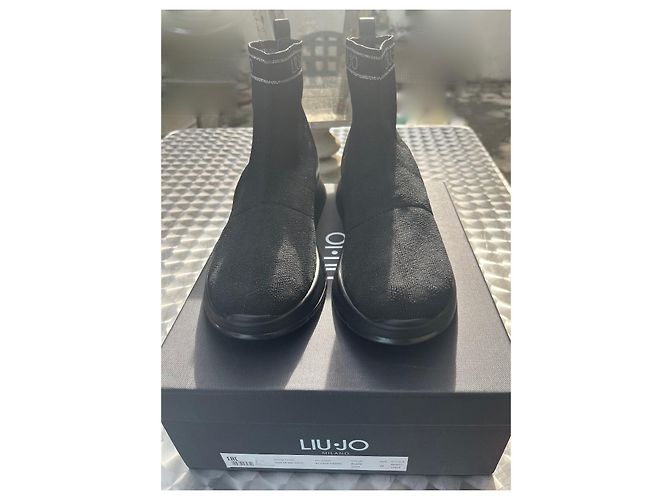 Liu.Jo Asia 08 Mid Stock Stiefeletten Socken Schwarz - Ansicht 2