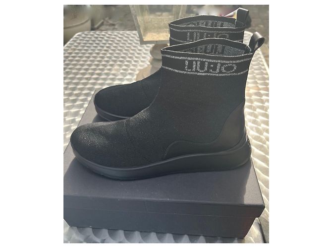 Liu.Jo Asia 08 Mid Stock Stiefeletten Socken Schwarz - Ansicht 3