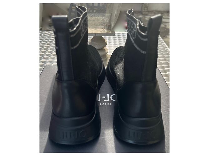 Liu.Jo Asia 08 Mid Stock Stiefeletten Socken Schwarz - Ansicht 4