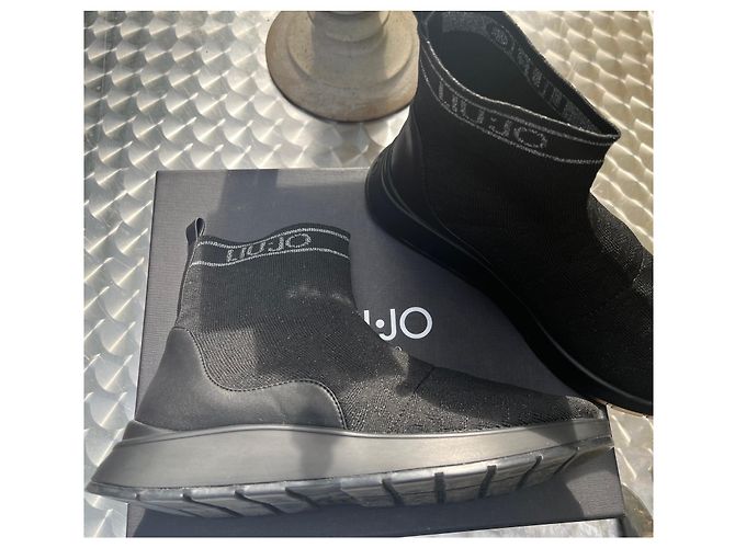 Liu.Jo Asia 08 Mid Stock Stiefeletten Socken Schwarz - Ansicht 5