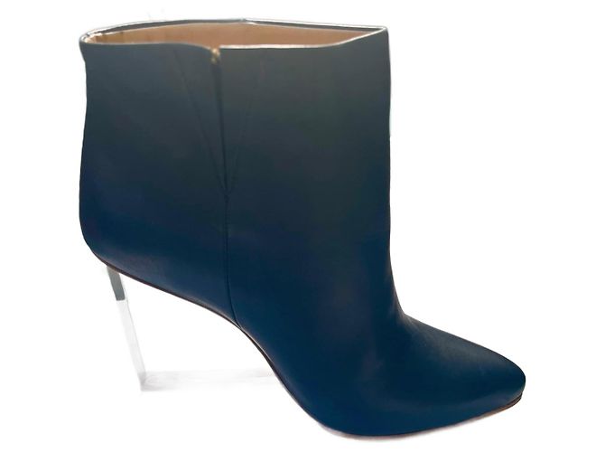 Stivaletti Maison Martin Margiela Invisible Wedge Pump Pelle Nera - vista 2