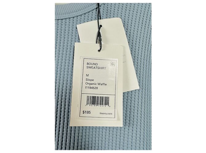 Theory Herren Waffelstruktur Bio-Sweatshirt Blau Hellblau - Ansicht 4