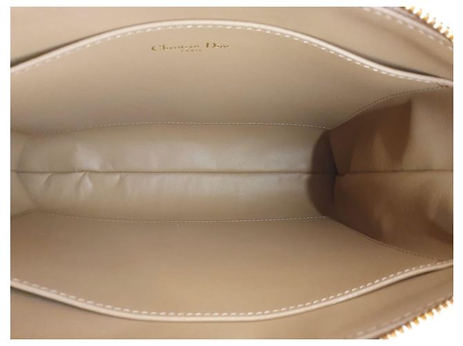 Christian Dior Caro Daily Clutch Pelle Beige - vista 4