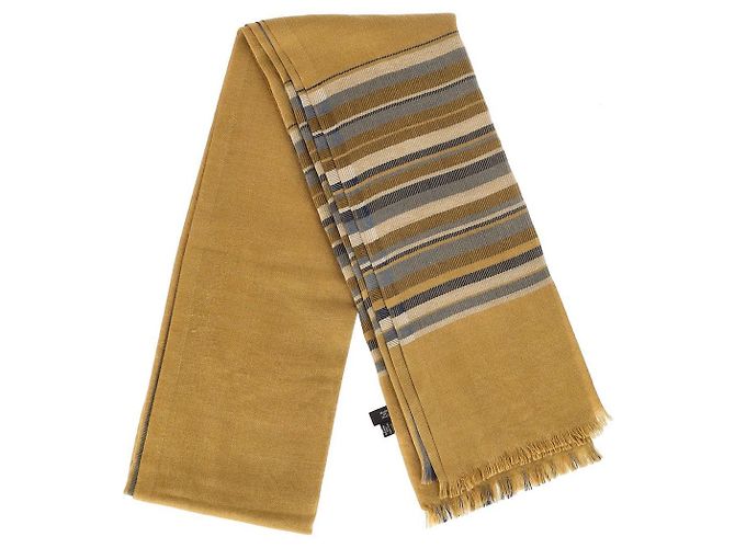 Sciarpa a Righe Loro Piana in Cashmere Beige - vista 2