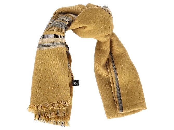 Sciarpa a Righe Loro Piana in Cashmere Beige - vista 3