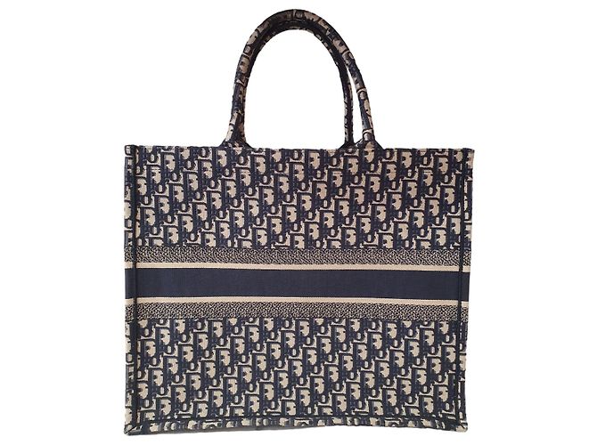Christian Dior Dior Book Tote Blu Oblique - vista 12