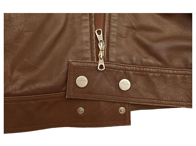Iceberg Brown leather Zipper Front Classic Men Leather Jacket size 50 - view 8
