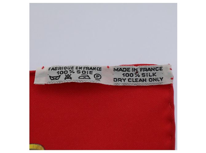 Hermès HERMES CARRE 90 ENVOL Schal Seide Rot Auth ac2342 - Ansicht 15