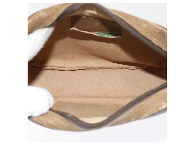 Pochette GUCCI GG Supreme Web Sherry Line Beige Rosso 89 01 034 au b9231 - vista 11