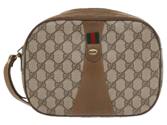 Pochette GUCCI GG Supreme Web Sherry Line Beige Rosso 89 01 034 au b9231 - vista 13