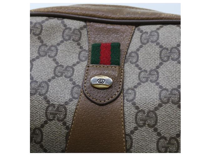 Pochette GUCCI GG Supreme Web Sherry Line Beige Rosso 89 01 034 au b9231 - vista 18