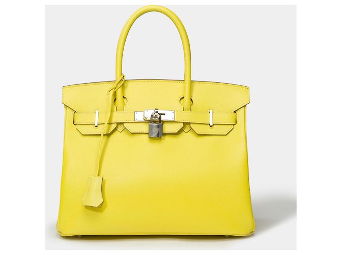 Hermès Borsa HERMES BIRKIN 30 in Pelle Gialla - 101563 Giallo - vista 2