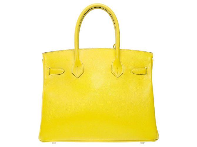 Hermès Borsa HERMES BIRKIN 30 in Pelle Gialla - 101563 Giallo - vista 4